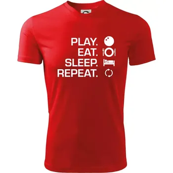 Play eat sleep squash - Dětské triko sportovní (dresovina) - 158 cm/12 let ( Červená )