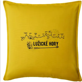 Polštář Profil Lužické hory - Polštář 50x50 - 50x50 - Pouze potah ( Žlutá )