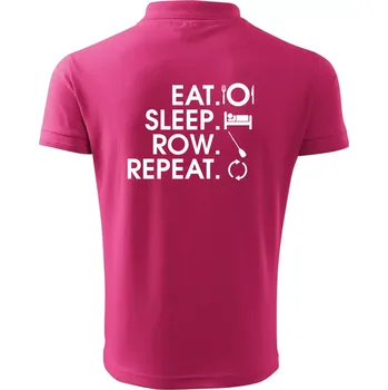 Pánská košile Eat sleep row repeat - Polokošile pánská Pique Polo 203 - 5XL ( Purpurová )