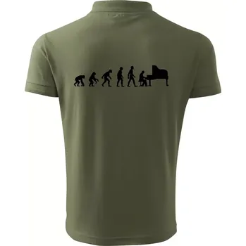 Pánská košile Evoluce piano - Polokošile pánská Pique Polo 203 - 4XL ( Khaki )