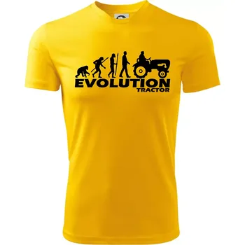 Chlapecké tričko Evoluce traktor - Dětské triko sportovní (dresovina) - 134 cm/8 let ( Žlutá )