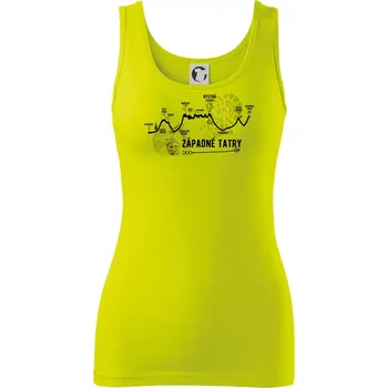 Dámské tričko Profil kopca Západné tatry - Dámské tílko - M ( Limetková )