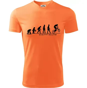 Chlapecké tričko Evolution Downhill - Dětské triko sportovní (dresovina) - 122 cm/6 let ( Neon mandarine )