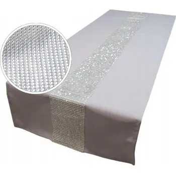 Obraz Běžec na stůl odstíny šedé 220 x 40 cm