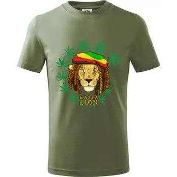 Dětská móda Rasta Lion - Tričko dětské bavlněné - 134 cm/8 let ( Khaki )