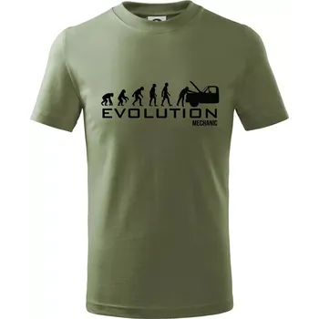 Evoluce mechanik - Tričko dětské bavlněné - 98 cm / 2 roky ( Khaki )
