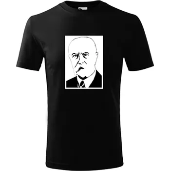 Chlapecké tričko Černé dětské tričko Tomáš Garrigue Masaryk - barva černá - velikost 6let
