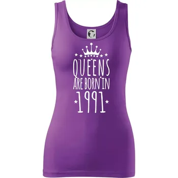 Dámské tričko Queens are born in 1991 - Dámské tílko - 2XL ( Fialová )