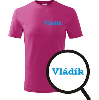 Chlapecké oblečení Purpurové dětské tričko Vládík - dětské tričko se jménem - barva purpurová - velikost 6let