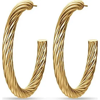 Náušnice LUCA BARRA Dámské kruhové náušnice z IP zlaté oceli