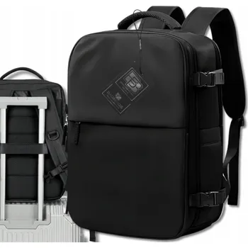 Městský batoh Batoh ČERNÝ Městský Do Letadla Cestovní Příruční ZAVAZADLO Prostorný Pánský