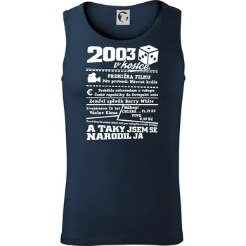 2003 v kostce - Tílko pánské Core - M ( Námořní modrá (velmi tmavá - téměř černá) )