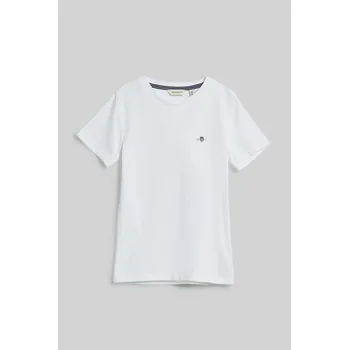 Dívčí tričko TRIČKO GANT SHIELD SS T-SHIRT WHITE