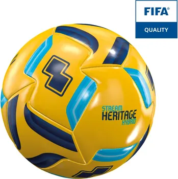 Fotbal ERREA´ ERREA Stream Hybrid Heritage Zápasový-tréninkový míč BARVA: žlutá - modrá - azurová, Velikost: 5 – zápasový a tréninkový míč s certifikací FIFA QUALITY