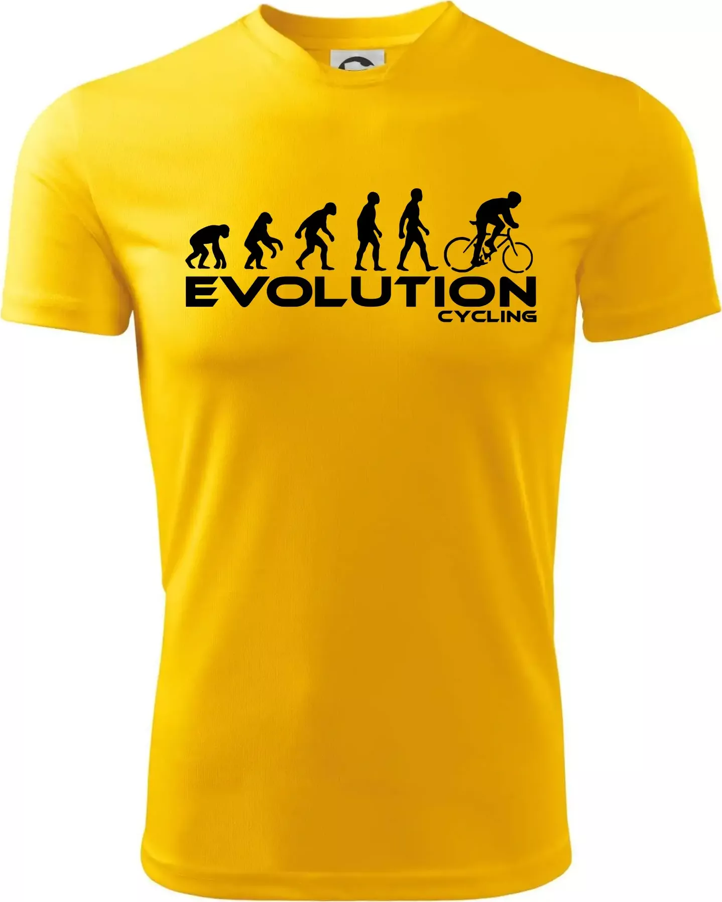 Evoluce cyklistiky - Dětské triko sportovní (dresovina) - 134 cm/8 let ( Žlutá )