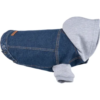 Obleček pro psa Vesta s mikinou pro psy JEANS tmavě modrá různé velikosti Rozměr: Rozměr 45 cm - beagle