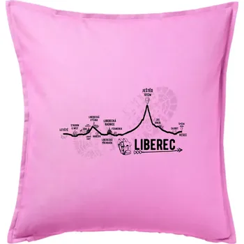Polštář Profil Liberec - Polštář 50x50 - 50x50 - Pouze potah ( Růžová )