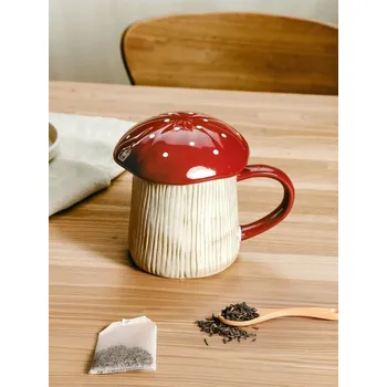 Stolování Sinsay - Hrnek s potiskem hub - červená - 868GC-33X - 868GC-33X-ONE