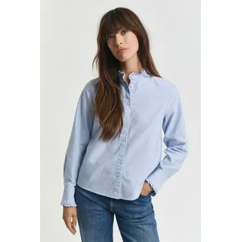 Dámská košile HALENKA GANT REG CLASSIC OXFORD FRILL BLOUSE LIGHT BLUE