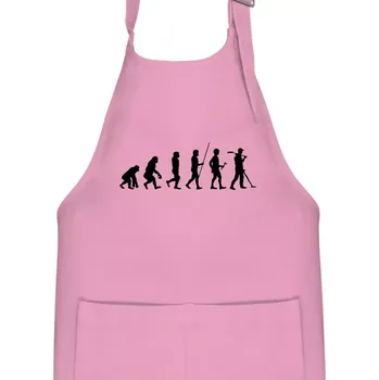 Kuchyňská zástěra Evoluce detektor - Dětská zástěra na vaření - Univerzální velikost ( Růžová )