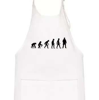 Kuchyňská zástěra Evoluce cowboy - Dětská zástěra na vaření - Univerzální velikost ( Bílá )