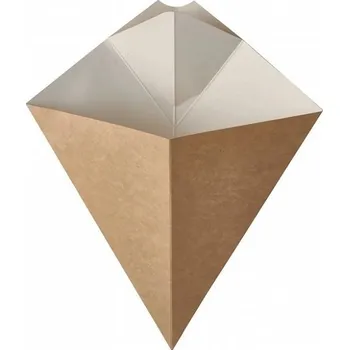 Jednorázové nádobí Kornout na hranolky 500 ml s kapsičkou