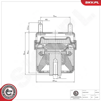 Silentblok motoru Zavěšení a uložení motoru ESEN SKV 75SKV209
