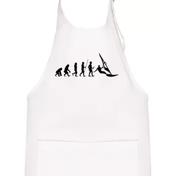 Kuchyňská zástěra Evoluce Windsurfing - Dětská zástěra na vaření - Univerzální velikost ( Bílá )