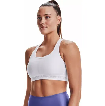 Podprsenka Dámská kompresní podprsenka Under Armour Crossback Mid Bra Under Armour bílá | fialová 3385036