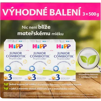Kojenecká výživa HiPP Mléčná výživa Junior Combiotik 3 triopack 1,5 kg 1500 g