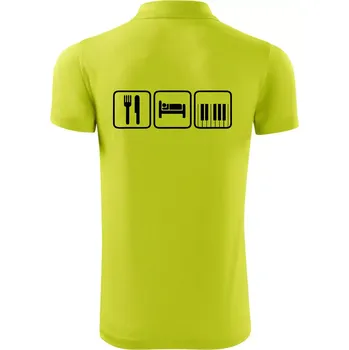 Pánská košile Eat sleep piano v řadě - Polokošile Victory sportovní (dresovina) - XL ( Limetková )