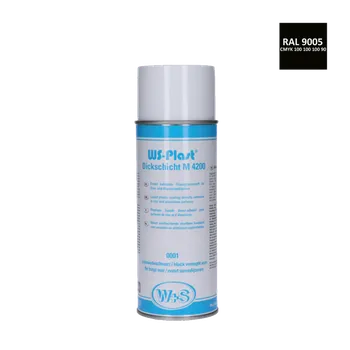Barva ve spreji W + S Barva odstín RAL9005 kovářská černá 400 ml, vhodná na pozinkovaný povrch a hliník