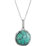 Stříbrný náhrdelník s tyrkysem 12162.3