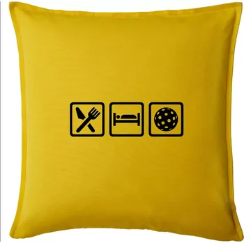 Polštář Eat sleep florbal v řadě - Polštář 50x50 - 50x50 - Pouze potah ( Žlutá )