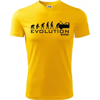 Evoluce mechanik - Dětské triko sportovní (dresovina) - 122 cm/6 let ( Žlutá )