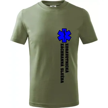 Hvězda života - zdravotnická záchranná služba - Tričko dětské bavlněné - 158 cm/12 let ( Khaki )