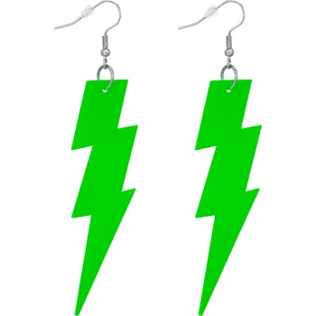 Zelené náušnice Blesk