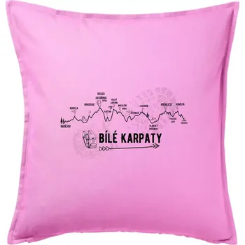 Polštář Profil Bílé Karpaty - Polštář 50x50 - 50x50 - Pouze potah ( Růžová )