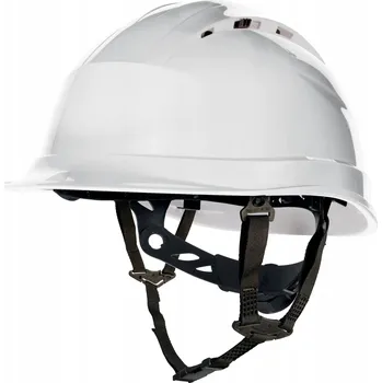 Pracovní přilba Ochranná přilba s kolečkem, pracovní helma BOZP se 4bodovým páskem, BÍLÁ