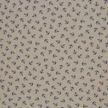 SWAFING Dekorační látka Balingen kotvy na režné