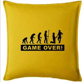 Polštář Game over evoluce - Polštář 50x50 - 50x50 - Pouze potah ( Žlutá )