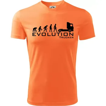 Evoluce trucker - Dětské triko sportovní (dresovina) - 158 cm/12 let ( Neon mandarine )