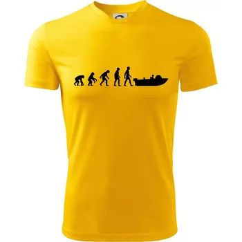 Chlapecké tričko Evoluce člun - Dětské triko sportovní (dresovina) - 158 cm/12 let ( Žlutá )