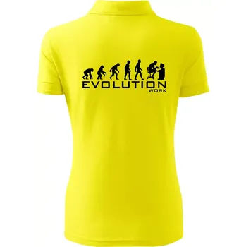 Evoluce práce - Polokošile dámská Pique Polo - L ( Citrónová )