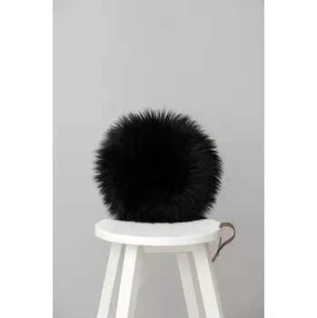 Váza House Nordic Podsedák z umělé jehněčí kožešiny černé, 30 cm