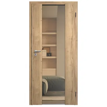 Interiérové dveře SAPELI HARMONIE KOMFORT M40 - CPL LAMINÁT - OTOČNÉ DVEŘE VČ. ZÁRUBNĚ - Dub Halifax Průchozí šířka (cm): 70, Průchozí výška (cm): 197, Typ skla: Planibel bronz