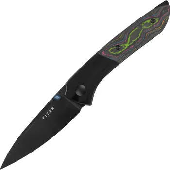 kapesní nůž Kizer Spitfire S35VN Titan & Camo Carbon 80. léta Ki3690A2