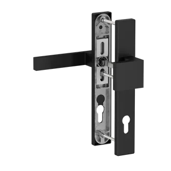 Dveřní kování Hliníková sada se štítem klika/koule, černý broušený elox