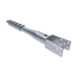 Zemní vrut, pätka U, 100 x 100 mm, žárový pozink