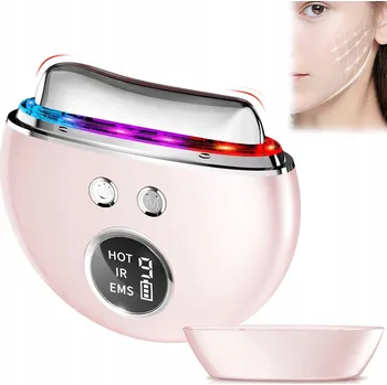 Masážní přístroj MASÁŽNÍ PŘÍSTROJ NA OBLIČEJ EMS GUA SHA LED TERAPIE 4 REŽIMY LIFTING KRÁSNÁ PLEŤ USB